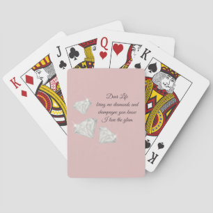 Jeu De Cartes Citation Diamants & Champagne – Édition Cher La Vi