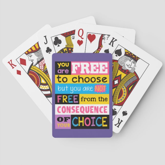 Jeu De Cartes Citation/drôle de motivation/typographie (dos)