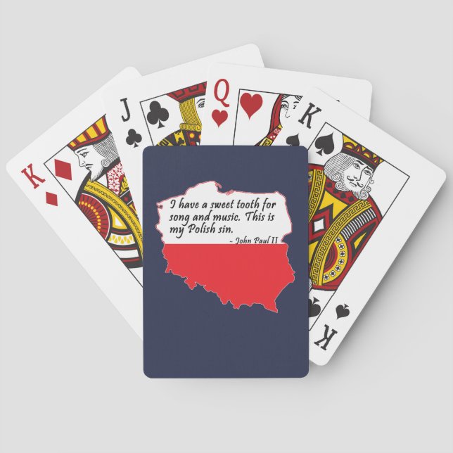 Jeu De Cartes Citation du pape Jean-Paul II (dos)