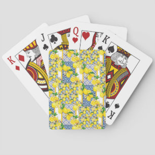 Jeu De Cartes Citron portugais Azulejo Méditerranée Santorin