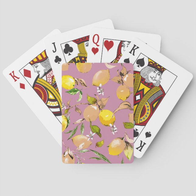 Jeu De Cartes citrons aquarelle 24 (dos)