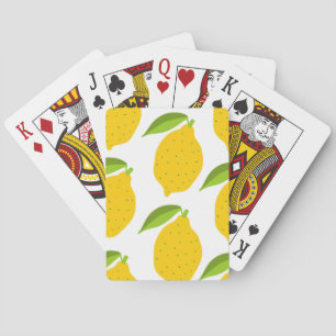 Jeu De Cartes citrons jaunes, motif artistique sans soudure.