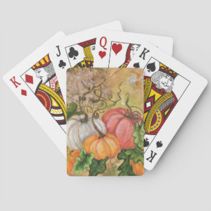 Jeu De Cartes Citrouille - Aquarelle