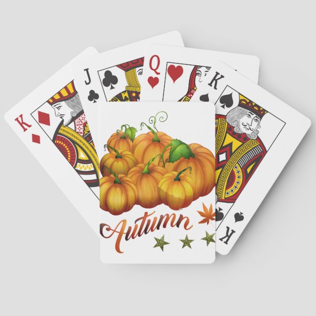 Jeu De Cartes Citrouille d'automne (dos)
