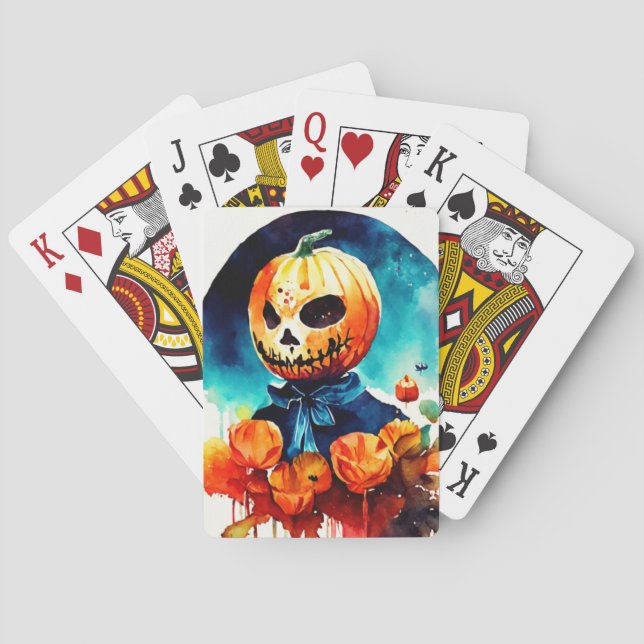 Jeu De Cartes Citrouille d'Halloween (dos)