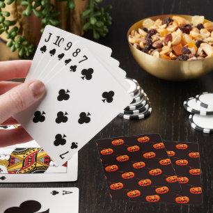 Jeu De Cartes Citrouille D'Halloween, Citrouille Orange Trou Ou