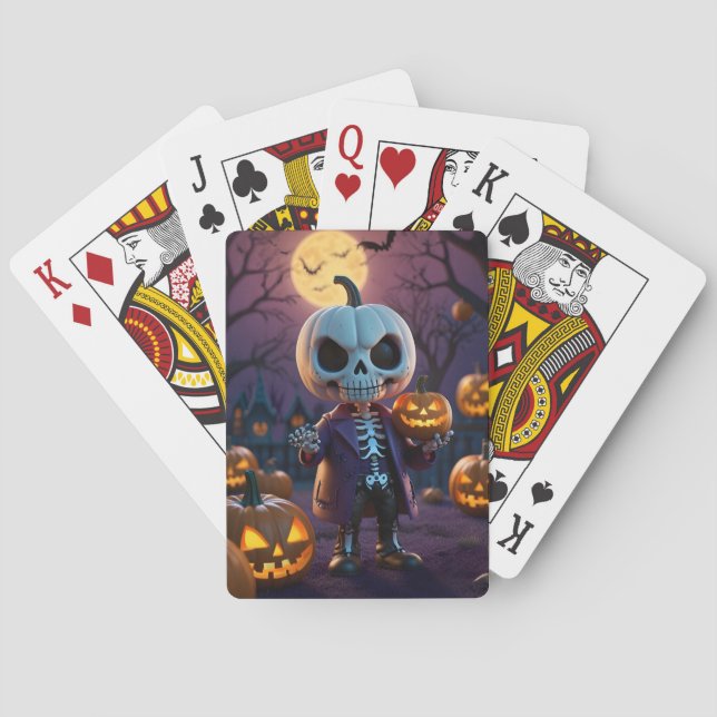 Jeu De Cartes Citrouille Patch Skeleton Companion (dos)
