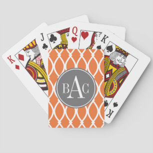 Jeu De Cartes Citrouille Spice Monogrammé Barcelone Imprimer