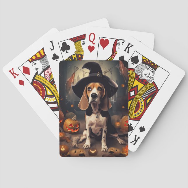 Jeu De Cartes Citrouilles Beagle Halloween Épouvantables (dos)