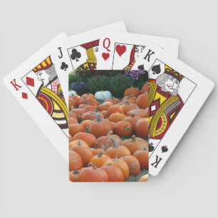 Jeu De Cartes Citrouilles et Chrysanthèmes Photographie de la ré