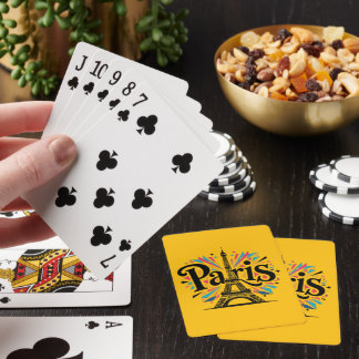 Jeu De Cartes City of Lights: Bold Paris Typography Art