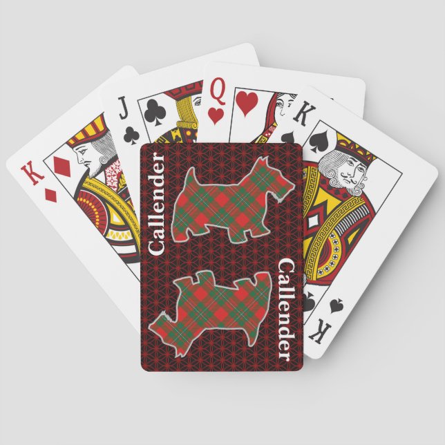Jeu De Cartes Clan Callender Tartan Scottish Terrier Edition (dos)