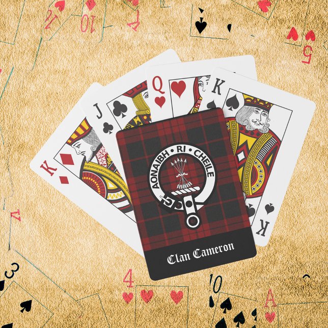 Jeu De Cartes Clan Cameron Crest & Tartan (Créateur téléchargé)