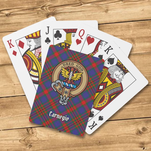 Jeu De Cartes Clan Carnegie Crest sur Tartan (Créateur téléchargé)