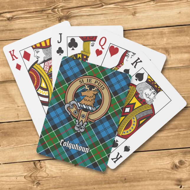 Jeu De Cartes Clan Colquhoun Crest sur Tartan (Créateur téléchargé)