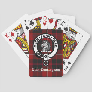 Jeu De Cartes Clan Cunningham Crest Badge et Tartan