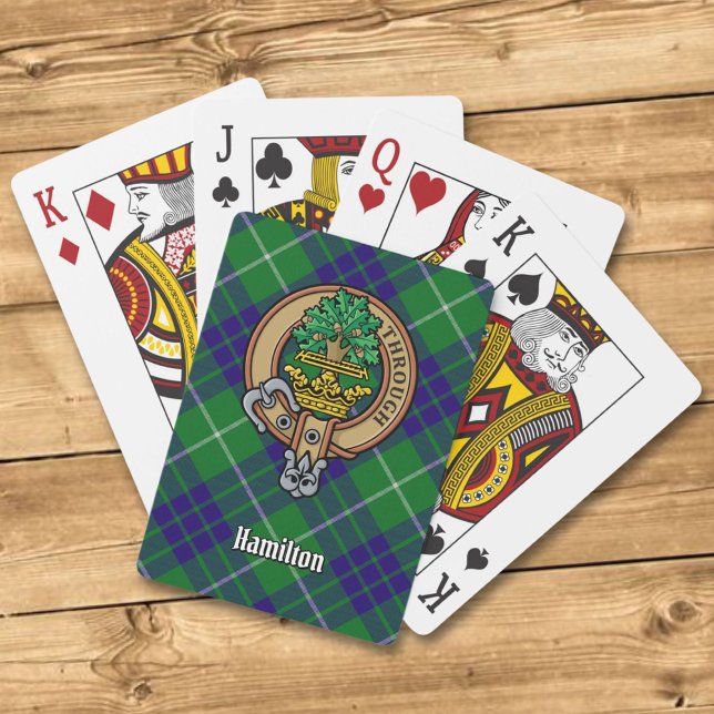 Jeu De Cartes Clan Hamilton Crest sur la chasse Tartan (Créateur téléchargé)