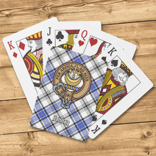 Jeu De Cartes Clan Hannay Crest sur Tartan