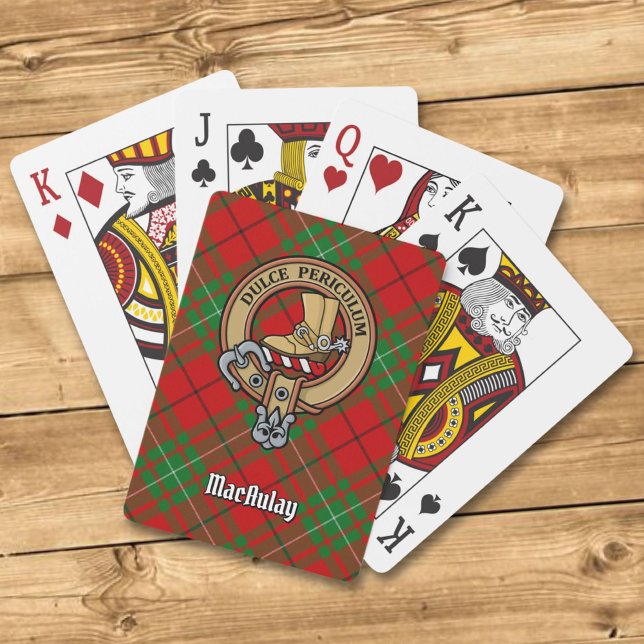Jeu De Cartes Clan MacAulay Crest sur Tartan Playing Cards (Créateur téléchargé)
