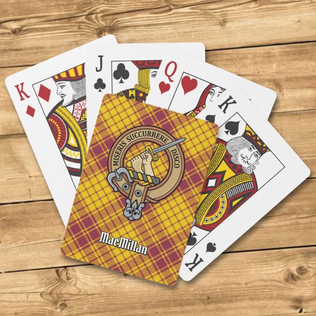 Jeu De Cartes Clan MacMillan Crest sur le tatan de robe (Créateur téléchargé)