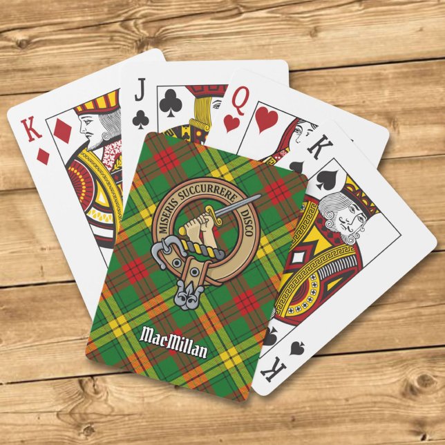 Jeu De Cartes Clan MacMillan Crest sur Tartan (Créateur téléchargé)