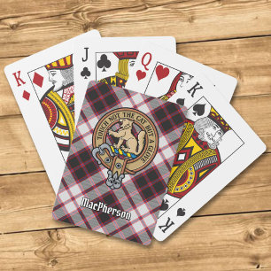 Jeu De Cartes Clan MacPherson Crest sur la chasse Tartan
