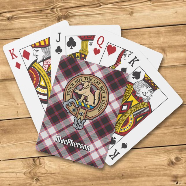 Jeu De Cartes Clan MacPherson Crest sur la chasse Tartan (Créateur téléchargé)
