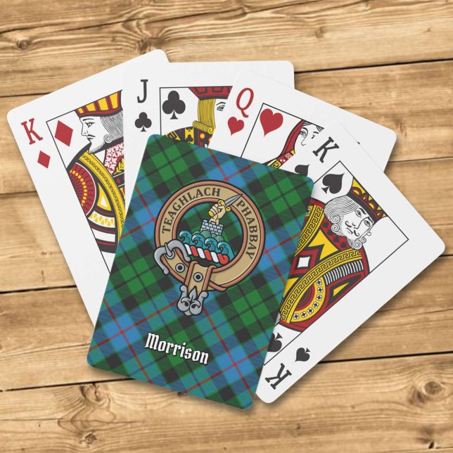 Jeu De Cartes Clan Morrison Crest sur la chasse Tartan (Créateur téléchargé)