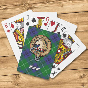 Jeu De Cartes Clan Oliphant Crest sur Tartan Jouer des cartes
