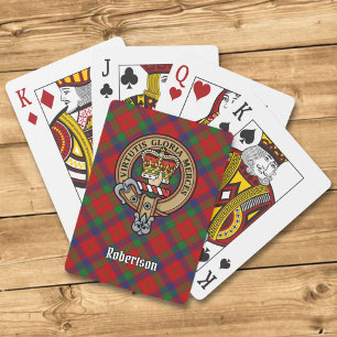 Jeu De Cartes Clan Robertson Crest sur Tartan