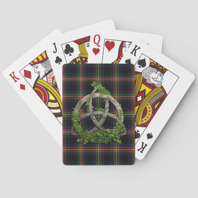 Jeu De Cartes Clan Watt Tartan Celtique Trinity Knot (dos)