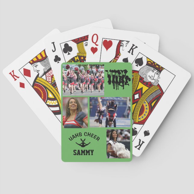 Jeu De Cartes Classe De Photo Cheerleader Nom De L'École (dos)