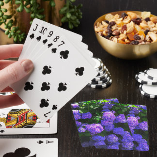 Jeu De Cartes Classique Violet réaliste Hydrangée Jouer Cartes