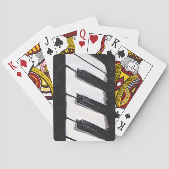Jeu De Cartes Clavier de piano musical Jouer aux cartes (dos)