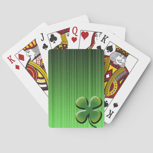 Jeu De Cartes Clocher vert à quatre feuilles (dos)