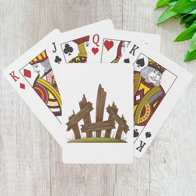 Jeu De Cartes Clôture en bois cassée Ferme rustique (Créateur téléchargé)