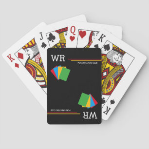 Jeu De Cartes club de poker personnalisé noir