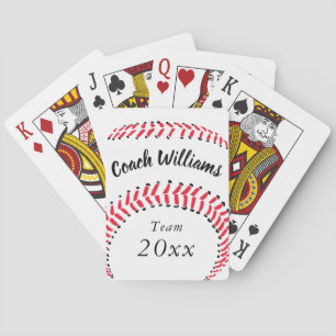 Jeu De Cartes Coach de baseball Ajouter nom, équipe et année