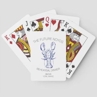 Jeu De Cartes Coastal Lobster Wedding Rehearsal Dinner Sticker