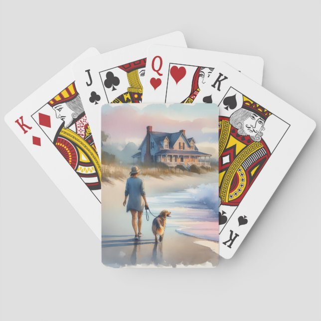 Jeu De Cartes Coastal Walk to Lighthouse at Sunset (dos)