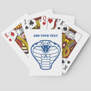 Jeu De Cartes Cobra Serpent bleu Vénomère Boa animal