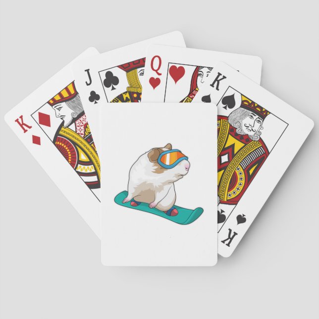 Jeu De Cartes Cochon de Guinée Snowboard Snowboard (dos)