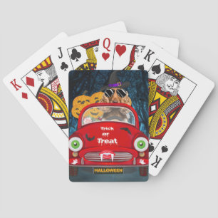 Jeu De Cartes Cocker Spaniel Chien Conduite voiture effrayant Ha
