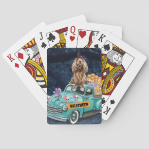 Jeu De Cartes Cocker Spaniel Chien Halloween Camion Nuit Effraya