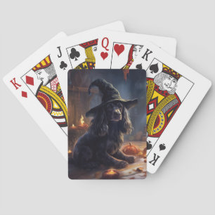 Jeu De Cartes Cocker Spaniel Citrouilles Halloween Épouvantable