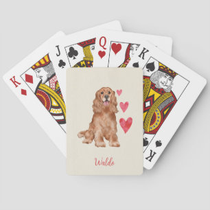 Jeu De Cartes Cocker Spaniel Dog Nom personnalisé de l'animal
