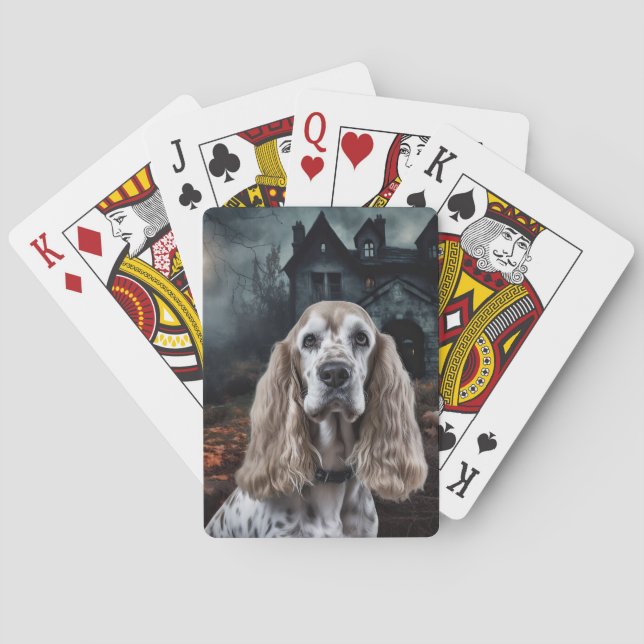 Jeu De Cartes Cocker Spaniel Halloween effroi (dos)