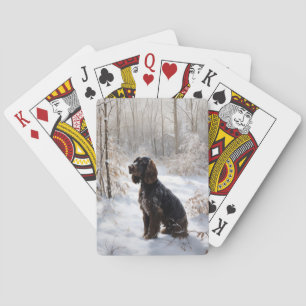 Jeu De Cartes Cocker Spaniel Laissez tomber la neige Noël