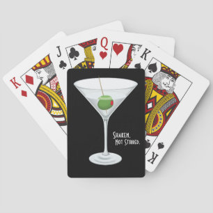 Jeu De Cartes Cocktail de Vodka Martini Shaken Pas Stirred