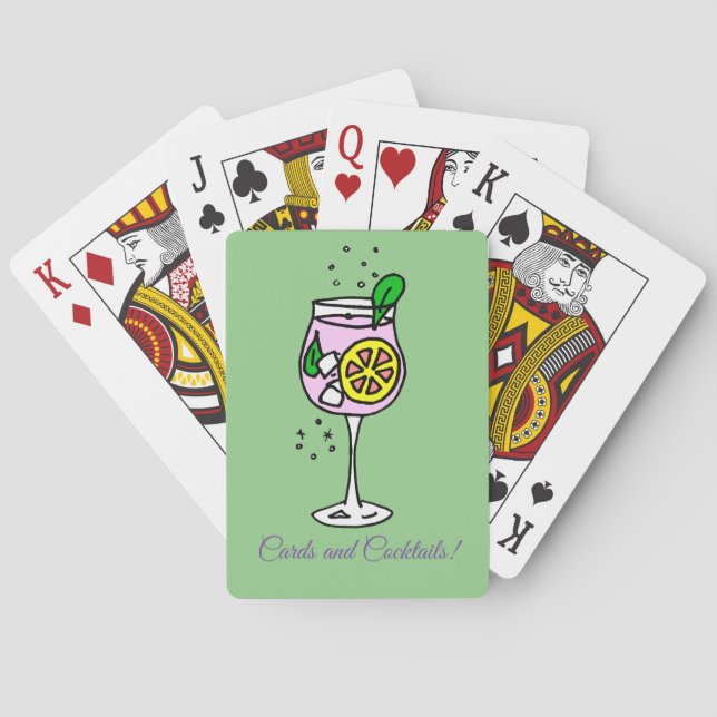 Jeu De Cartes Cocktail Green et Lilac (dos)